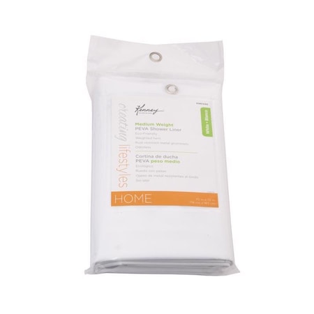 Kenney Mfg Kenney 72 in. H X 70 in. W White Shower Curtain Liner PEVA KN61440